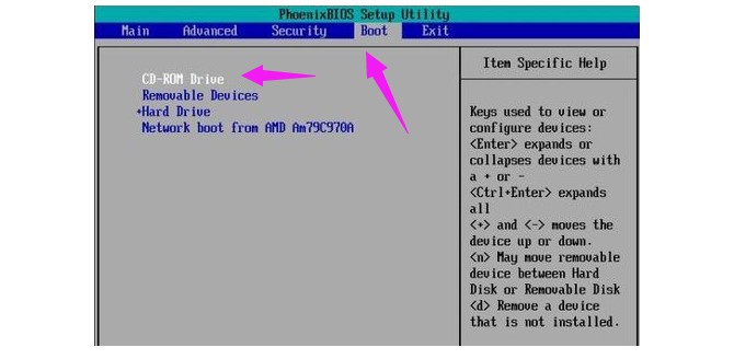 3、phoenix bios設(shè)置開機(jī)啟動(dòng)項(xiàng)