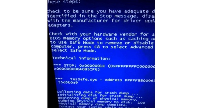 為什么tessafe sys會導致藍屏？1
